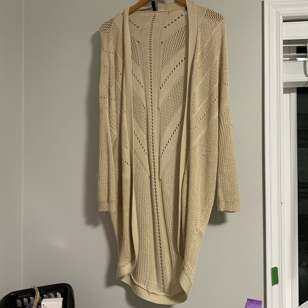 Divided H&M S Beige Long Cardigan